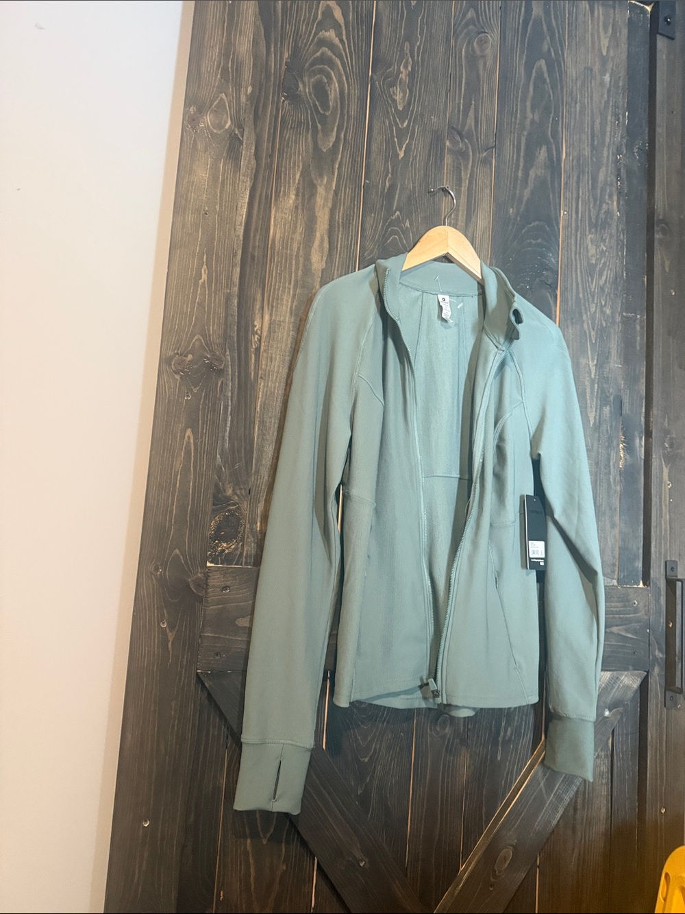 90 Degree By Reflex Sage Green Utility Zip Jacket